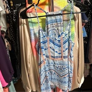 Collective Concepts Blue and White Patterned Camisole